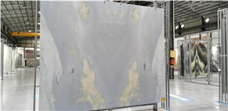 Pure Sky Blue Marble  Slabs With High Quality