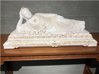 White Marble Stone Solemn Buddha Statue