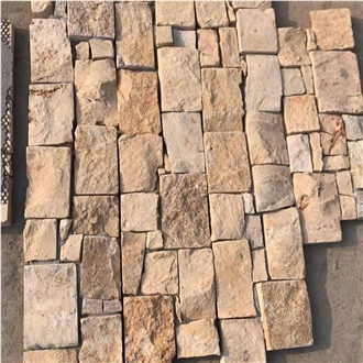 3D Wall Panels Natural Peeled Strips Stacked Stone Veneer