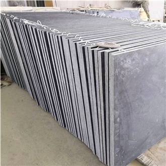 Chinese Honed Blue Limestone Slab Paving Stone Tiles