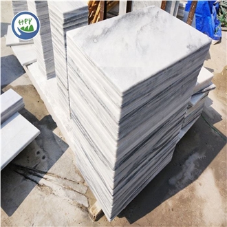 Hot Sale Natural Grey-White Guangxi White Marble Tiles