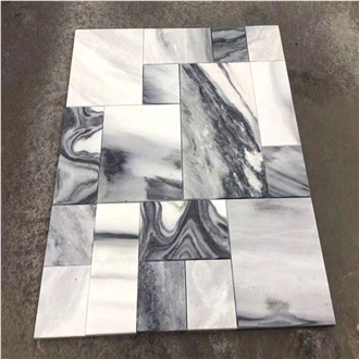 Hot Sale Water Wave Marble Floor Tiles Inlay For Exterior