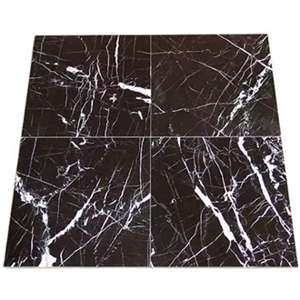 Marble Black With White Roots For Flooring Or Wall Tiles