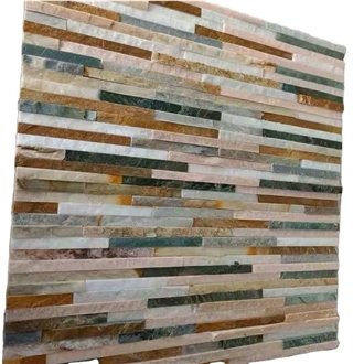 Natual Mixed Color Stacked Stone Veneer Wall Slate Tiles