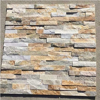 Natural Quartzite Stone Wall Cladding Panels For Fireplace