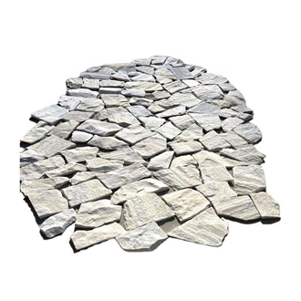 Natural White Quartzite Random Flagstone Pavers Floor Tiles