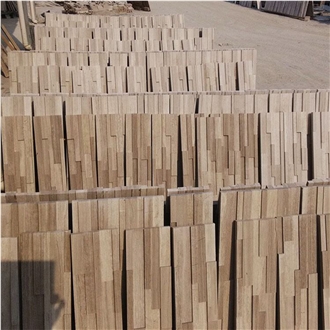 Purple Wood Grain Sandstone Wall Cladding Veneer