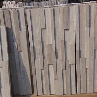 Purple Wood Grain Sandstone Wall Cladding Veneer