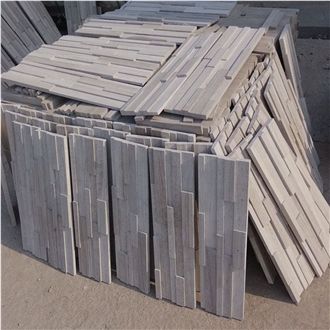 Purple Wood Grain Sandstone Wall Cladding Veneer