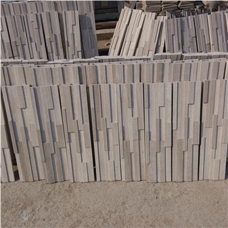 Purple Wood Grain Sandstone Wall Cladding Veneer