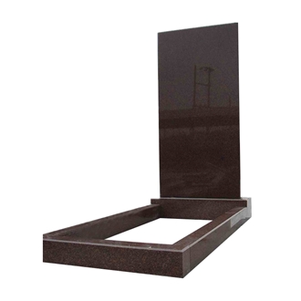 Shanxi Bklack Granite Rectangle Straight Western Style Tombstone