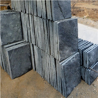 Top Grade Natural Black Quartzite Exterior Floor Wall Tiles