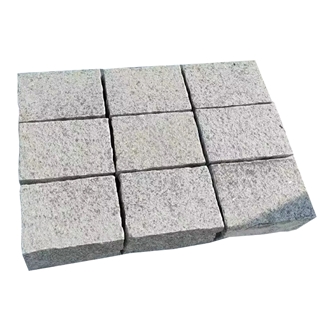 White Granite Anticated Flamed-Brushed Cobble Stone