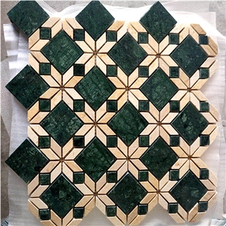 Wholesale Marble India Green Wall Decorative Mosaic Tiles