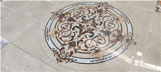 YDSTONE Natural Marble Waterjet Flower Medallion