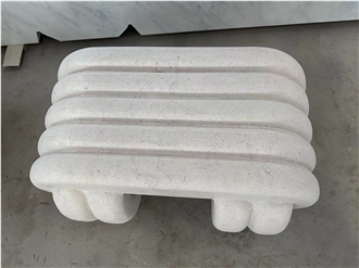Customized Beige Stone End Table