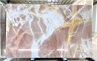 Splendido Pink Quartzite Slabs For Flooring Wall Decor