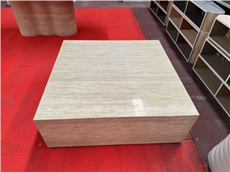 Travertine Plinth Coffee Table