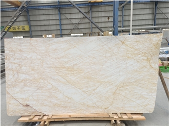 Drama Gold Marble Slabs Golden Spider Yellow White Stone