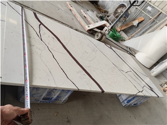 5010 New York Quartz Black Veins Bathroom Countertop