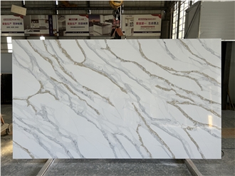GOLDTOP 5066 Calacatta Fendy Quartz Slabs