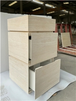 Beige Travertine Stone Interior Furniture