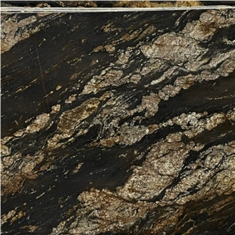 Black Fusion Granite Slabs, Tiles