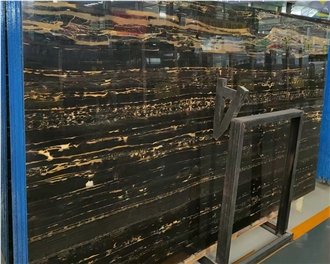 Black Gold Flower Marble Slabs Tiles
