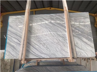 Calacatta Sky White Grey Marble Slab