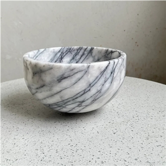 Milas Lilac Dark Marble Stone Bowl  Home Decor Products