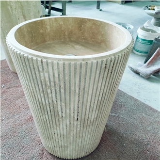 Travertine Pedestal Sinks