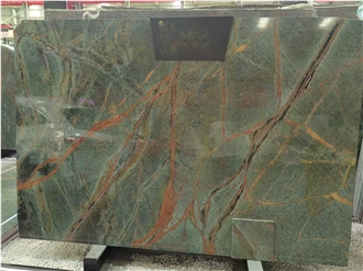 Rainforest Green Marble Slabs For Countertop And Walling