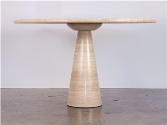 Ivory Travertine Table Cnc