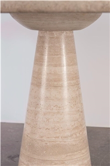 Ivory Travertine Table Cnc