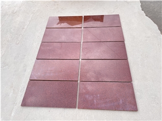 Dyed Red Granite Floor Tile High End Polished