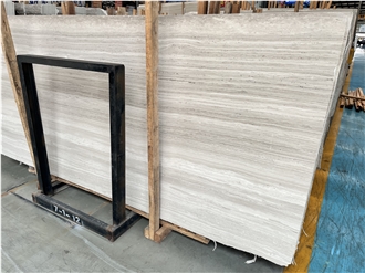 White Wooden Marble Slabs