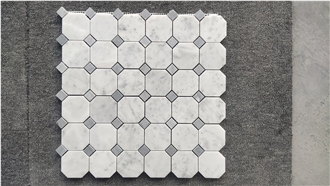 Bianco Carrara Marble Octagon Mosaic Tiles For Backsplash