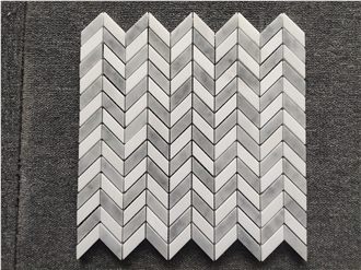 Hot Sale Mixed Marble Chevron Mosaic Tiles