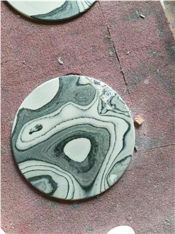 Waterjet Green Marble Cipollino Verde Coffee Table Tops