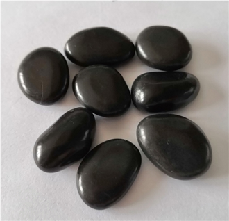 24 Hrs High Polished Refined Black Pebbles (Well Selected)