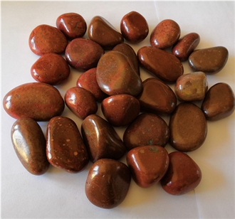 30 Hrs High Polished Red Pebbles (Well Selected)