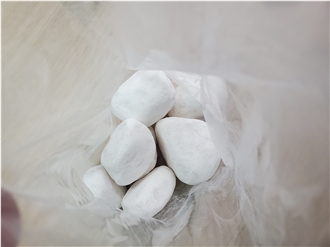 A Grade Polished White Pebbles