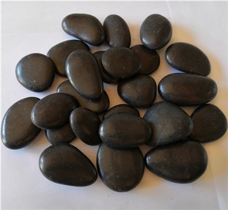 Extra Polished Glossy Black Pebbles