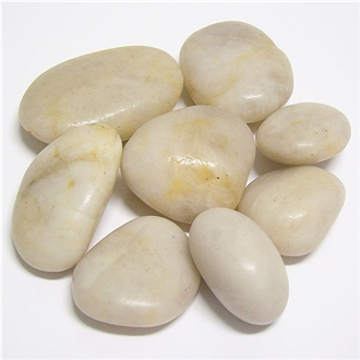 Extra Quality Polished White Marble Pebbles