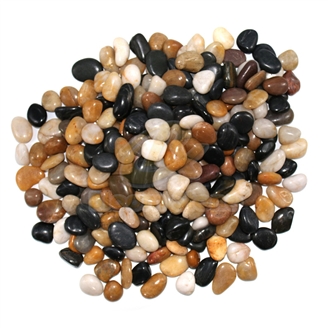 High Polished Mixed Pebble Stone For Landscaping