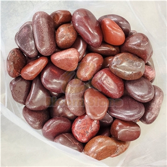 High Polished Red Pebble Stone For Landscaping