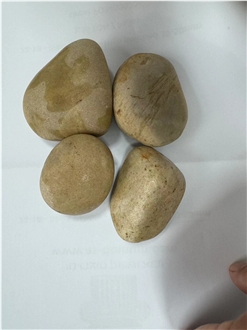 Yellow - Beige River Pebble Stone