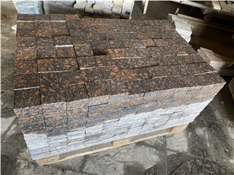 Leopard Rose Brown Granite Cubes