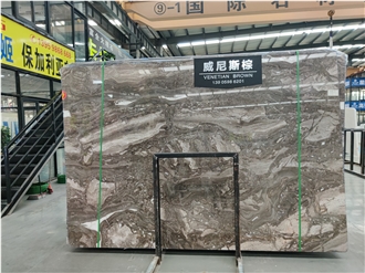 Polished Venice Brown Marble Slabs For Home Decoration