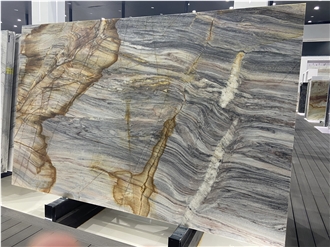 Blue Fusion Quartzite  Slabs Polished Surface